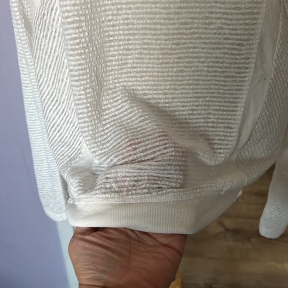 Anthropologie Vanessa Virginia long white sweater through open cardigan - Picture 6 of 13